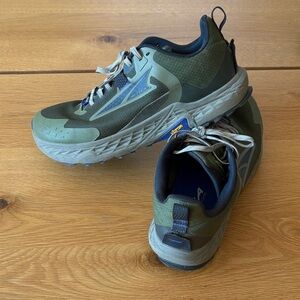 Altra Men's Olive and blue Timp trail runners